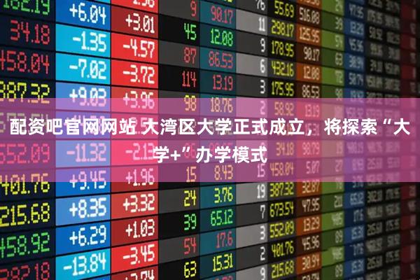 配资吧官网网站 大湾区大学正式成立,将探索“大学+”办学模式